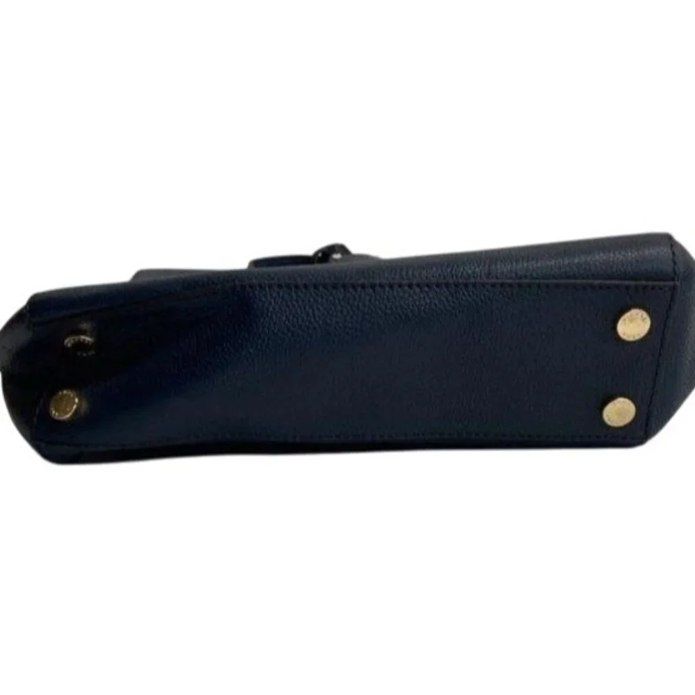 Michael Kors Karson Navy‎ Blue Pebbled Leather Purse